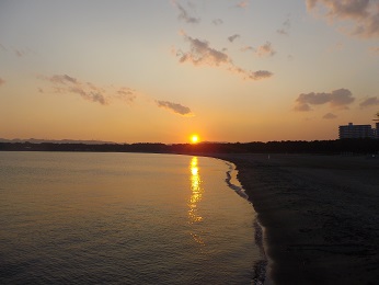 海の公園冬の風景①の写真